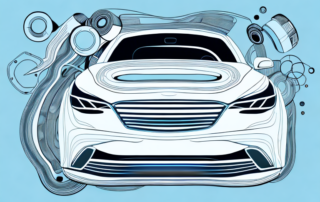 A car mid-process of being wrapped in a sleek