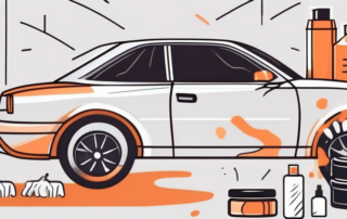 A car with light scratches on the surface