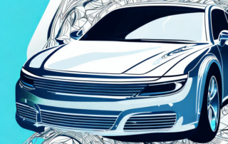 A car being wrapped in a glossy