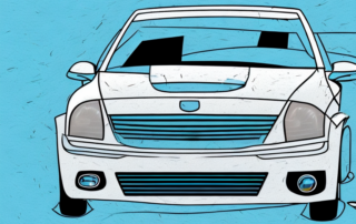 A car with visible scratches on its plastic parts