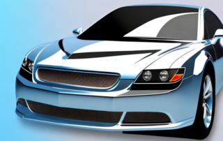 A car half-covered in a sleek