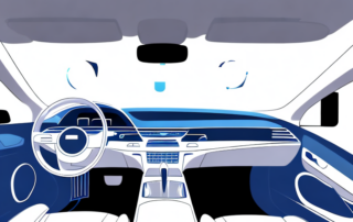 A car interior focusing on a plastic dashboard