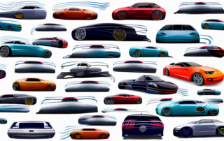 Various cars with different styles of decorative stripes