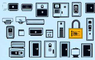 A variety of locked safes