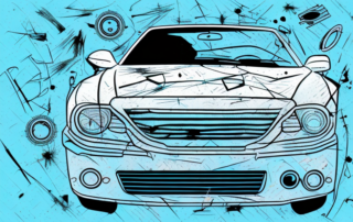 A car with visible scratches on its plastic parts