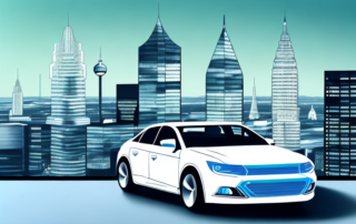 A car being wrapped in a glossy