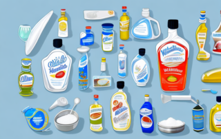 Various household items such as olive oil