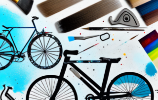 A bicycle with a slightly chipped paint job