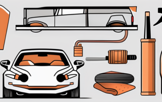 Various car detailing tools like buffers