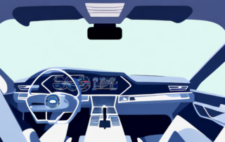 A variety of cockpit cleaners arranged on a dashboard