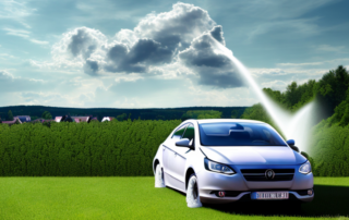 A car being washed at a home setting in rheinland-pfalz