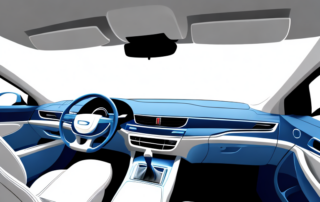 Several car interior cleaning products displayed prominently on a table