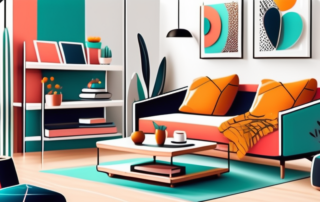 A lively and stylish living room