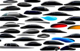 Several cars with glossy