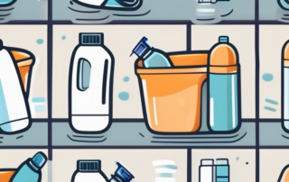 Various plastic items such as a plastic chair