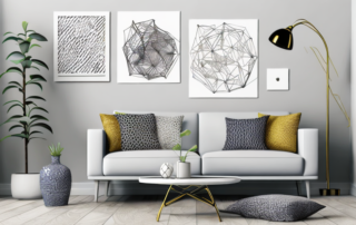 A stylish and modern living room