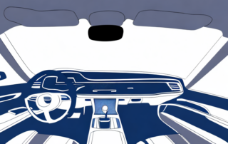 A car interior focusing on the cockpit