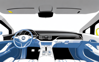 An interior of a car highlighting various plastic parts like the dashboard