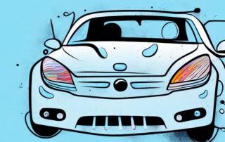 A car in the process of being painted