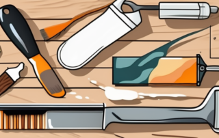 Various tools like a scraper