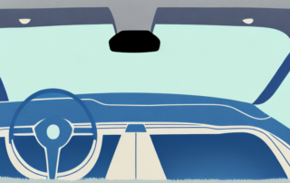 The interior of a car focusing on the clean