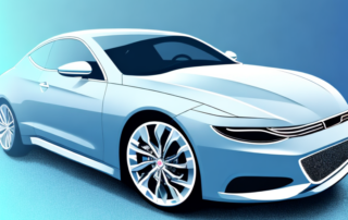 A sleek car with a glossy