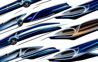 Several cars with glossy and shiny finishes