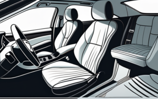 A car interior focusing on the upholstered seats