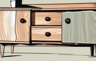 A piece of wooden furniture