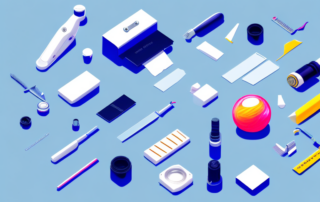 A polishing machine with various attachments and tools