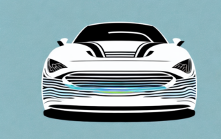 A stylish car enhanced with decorative stripes