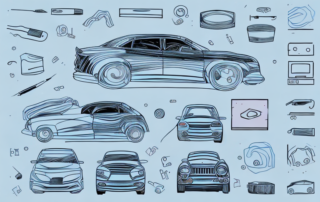 A car halfway through the wrapping process