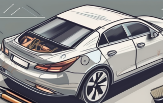 A car with visible scratches on its paintwork