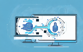 Two computers exchanging data through a secure