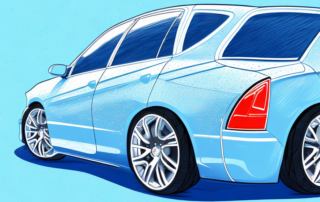 A car with a glossy shine parked in a garage