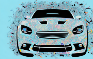 A car creatively wrapped in a unique