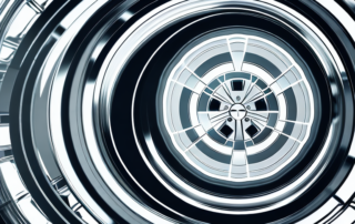 Several types of car rims shining brightly after being waxed