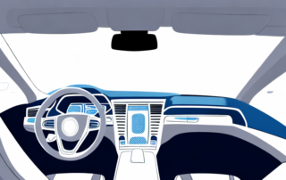 The interior of a car