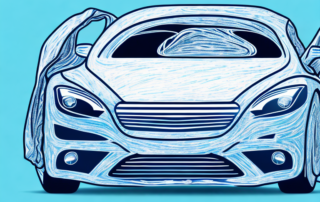 A car in the process of being wrapped in a foil