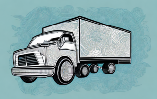 A commercial vehicle being adorned with distinctive