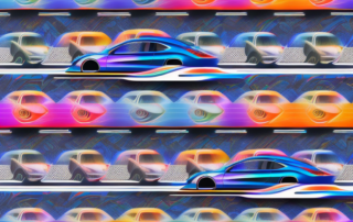 A variety of cars with different