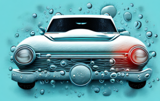 A car with visible protective layers