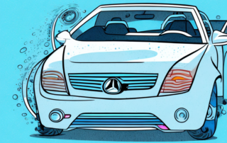 Various car cleaning products like a car wash soap