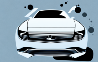 A car with half of it showcasing a glossy piano black finish and the other half showing a regular car paint finish