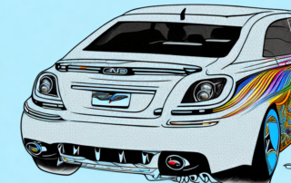 A car viewed from the rear