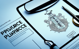 A trophy placed on top of a home insurance policy document