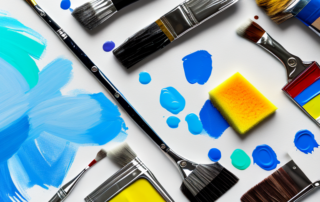 Various paint removal products and tools