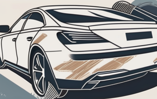A car with visible scratches on its surface