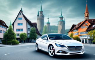 A sleek car showcasing a unique and professional foil wrap