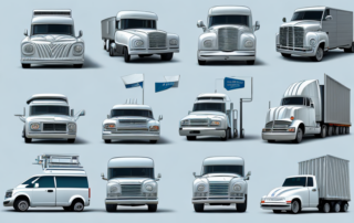 A variety of vehicles like a car